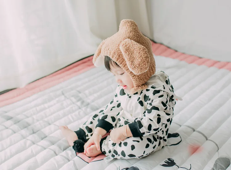 Doitbest/шапки для маленьких мальчиков от 6 месяцев до 3 лет, мягкие бархатные зимние детские вязаные шапки с двумя ушками, детские шапки с ушками для девочек
