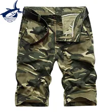 Новинка летние камуфляжные мужские шорты Карго до колена Свободные повседневные шорты Tace& Shark Мужские шорты плюс размер 42