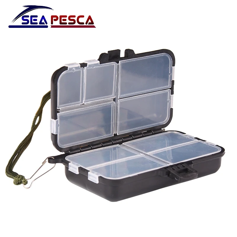 

SEAPESCA Fishing Tackle Box Accessories Carp Fishing Lure Minnow Popper Spinner Bait Tackle Storage Case 9 Compartments JK227