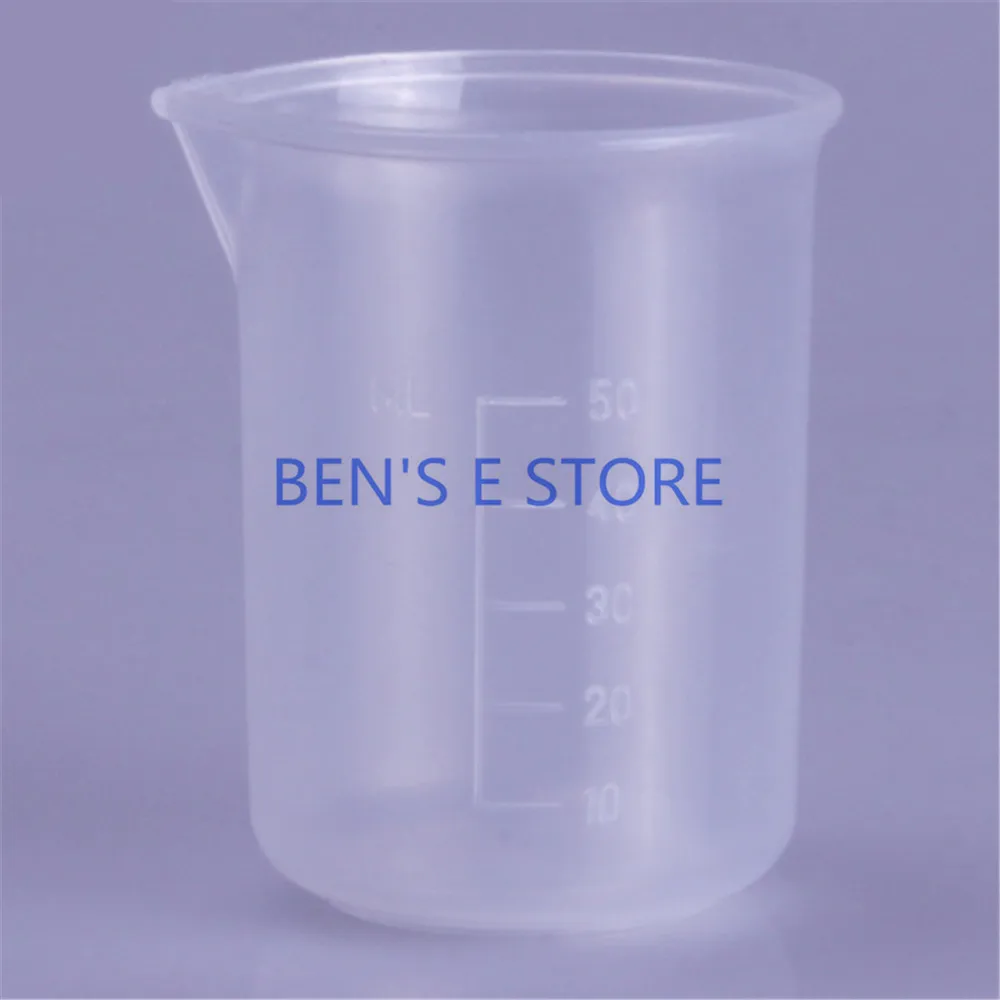 8pcs/lot 25ml Plastic Graduated Beaker Cup Laboratory Chemistry set lab