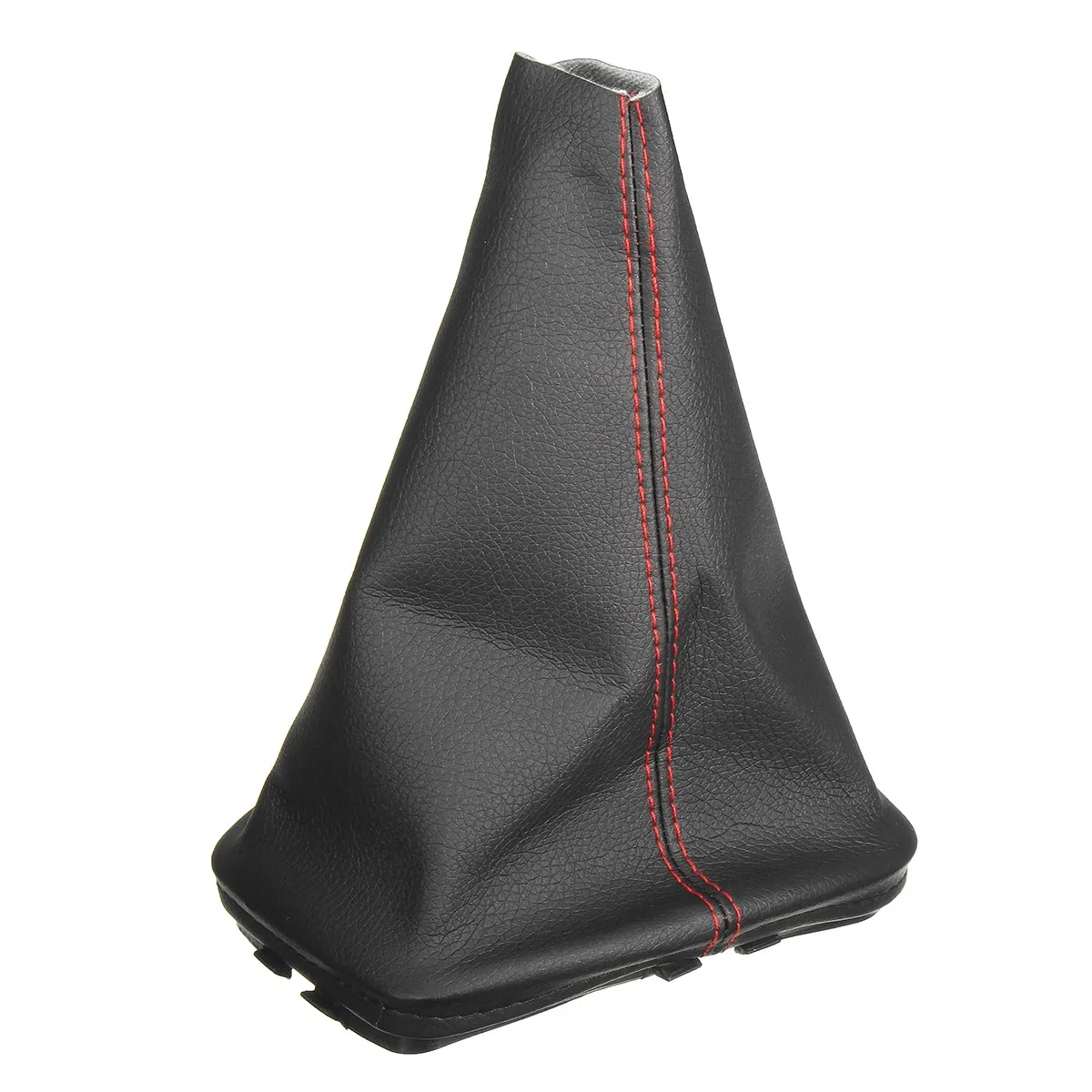 

PU Leather Black Auto Gearshift Lever Gaiter Dust Cover Red Stitching For VW /GOLF /BORA
