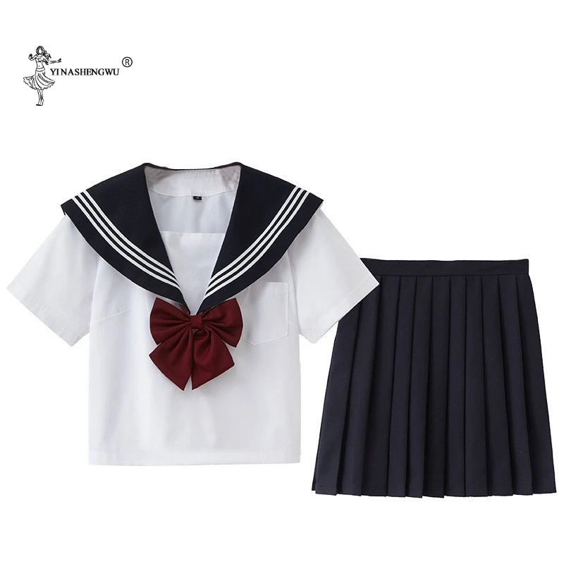 Uniforme escolar de mangas curtas, uniforme japonês e coreia do sul jk,  uniforme para estudantes, meninos e meninas|Uniformes escolares| -  AliExpress