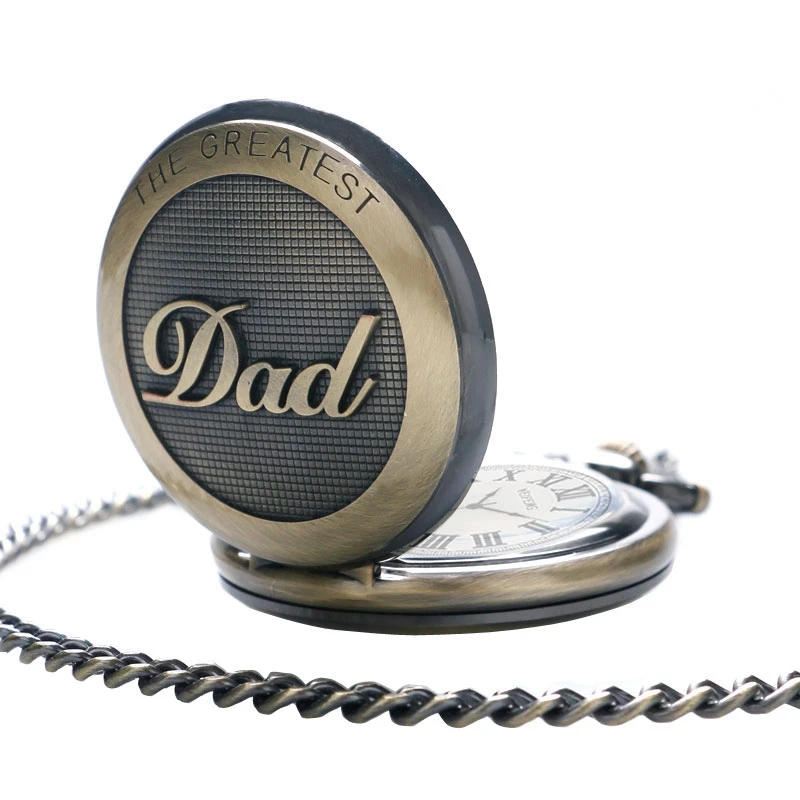 Dad Gifts Series Retro DAD Quartz Pocket Watch Casual Necklace Pendant Antique Style Steampunk Men Chain Watch Father's Day Gift2018 (29)