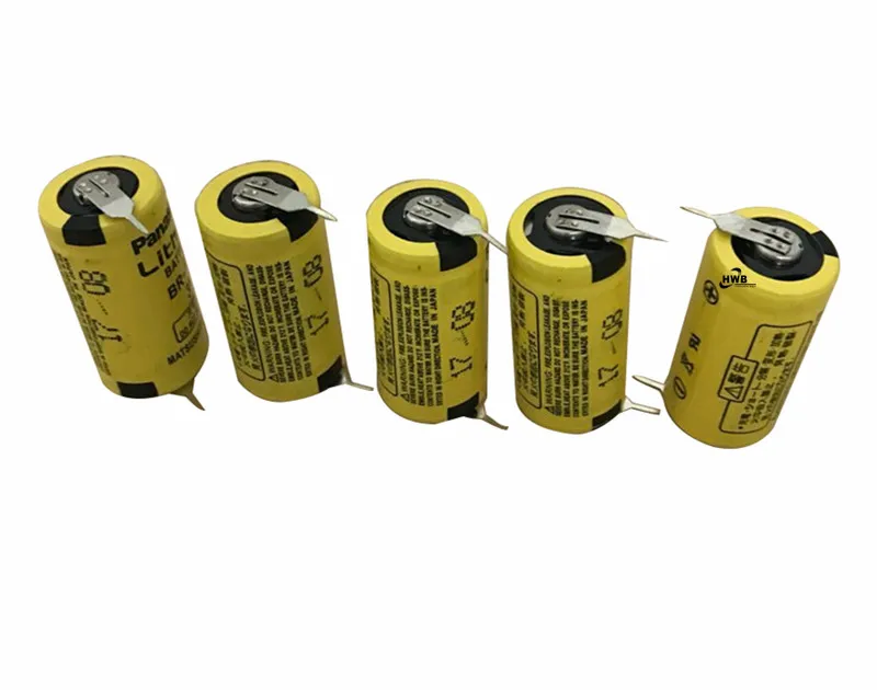 

5pcs New Original Panasonic BR-2/3A With pins 3V 1200mAh PLC Li-ion Batteries For FANUC Free Shipping