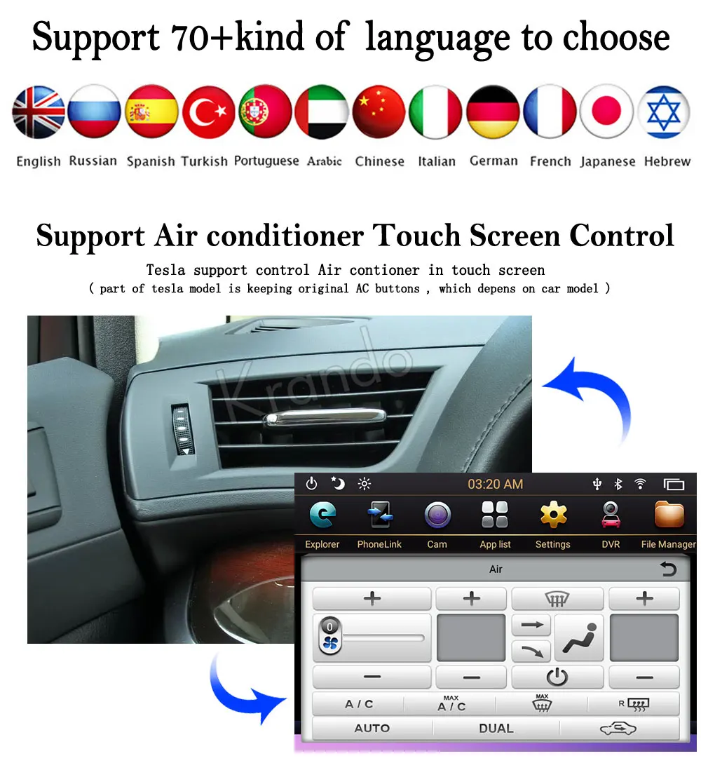 Perfect Krando Android 8.1 12.1" Tesla style Vertical car radio For Chevrolet Silverado and GMC Sierra 2014-2018 navigation player 12