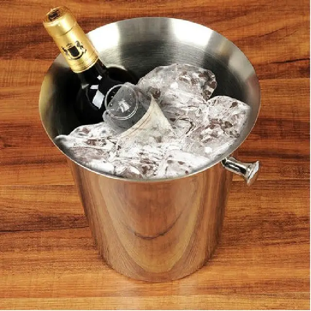 Stainless steel classic European wine ice bucket champagne spit cask on