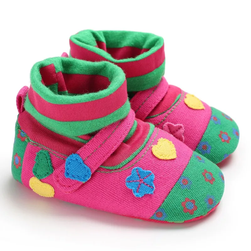 Осенне-зимние детские ботинки милые хлопковые повседневные ботинки с мягкой подошвой для малышей Детские ботинки с рисунком
