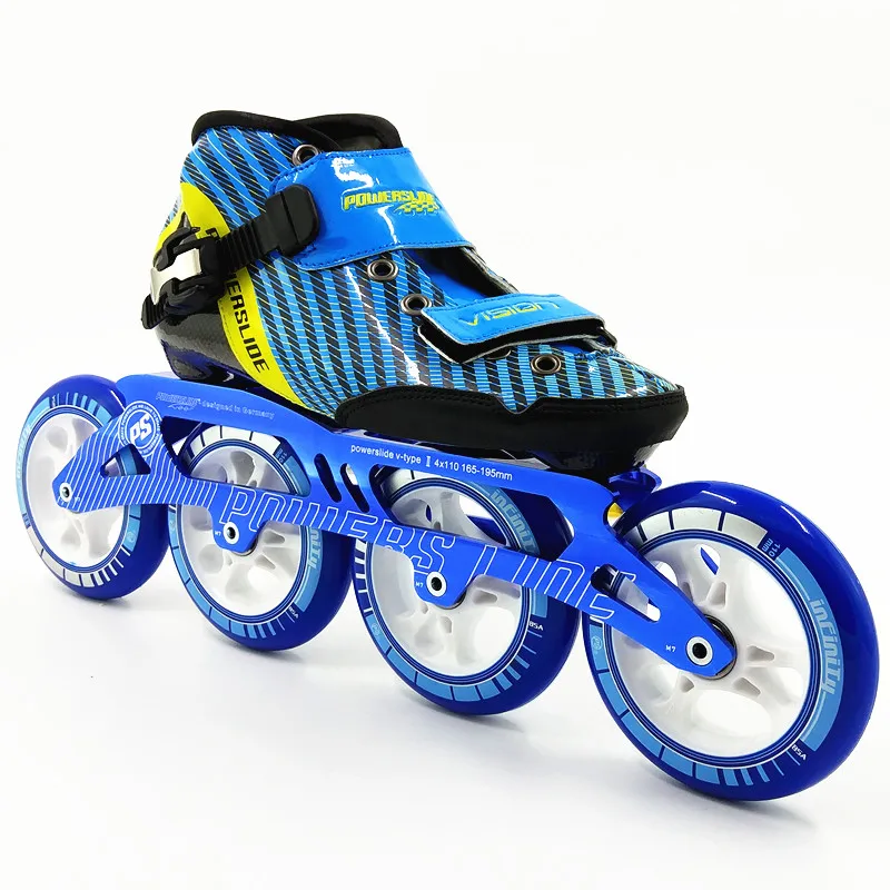 new 4 wheels inline speed skating shoes Professional adult child 110mm