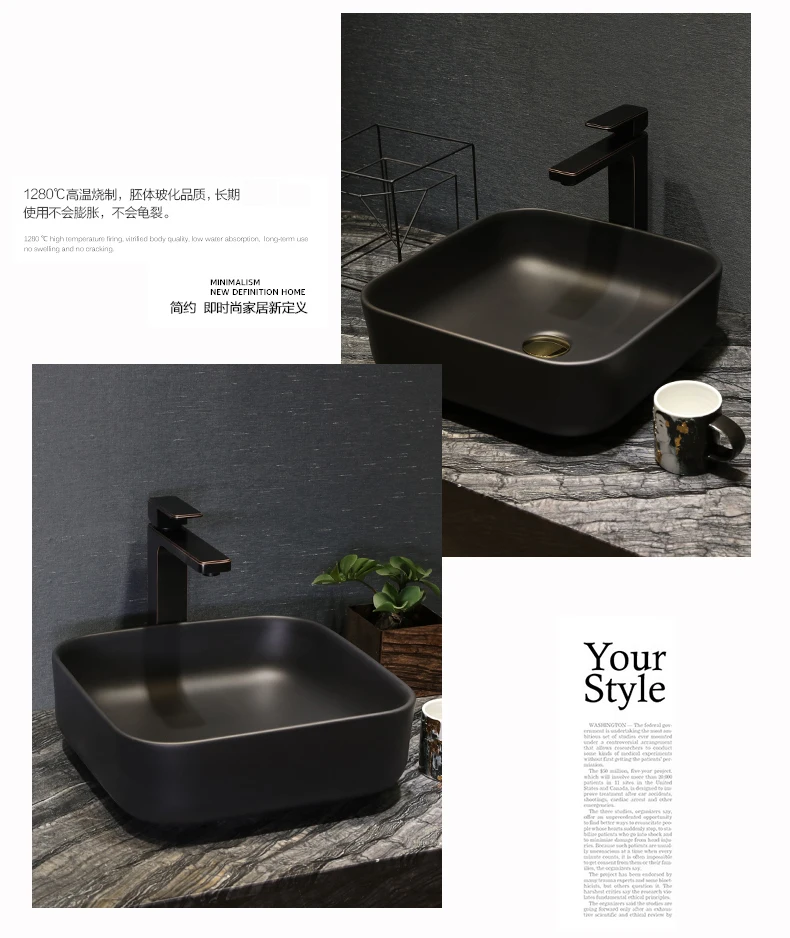 Europe Style Handmade Countertop Basin Bathroom Sink Ceramic wash basin porcelain bowl top sinks (1)