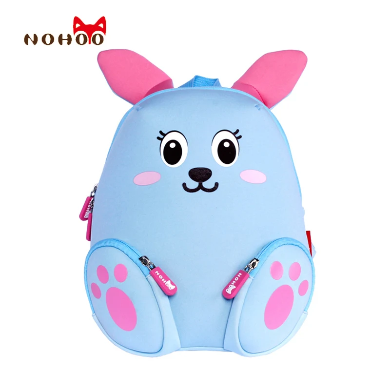 NOHOO Little Kids Children's School Bags Backpacks 3D Cartoon Rabbit Small Backpack Toddler Baby