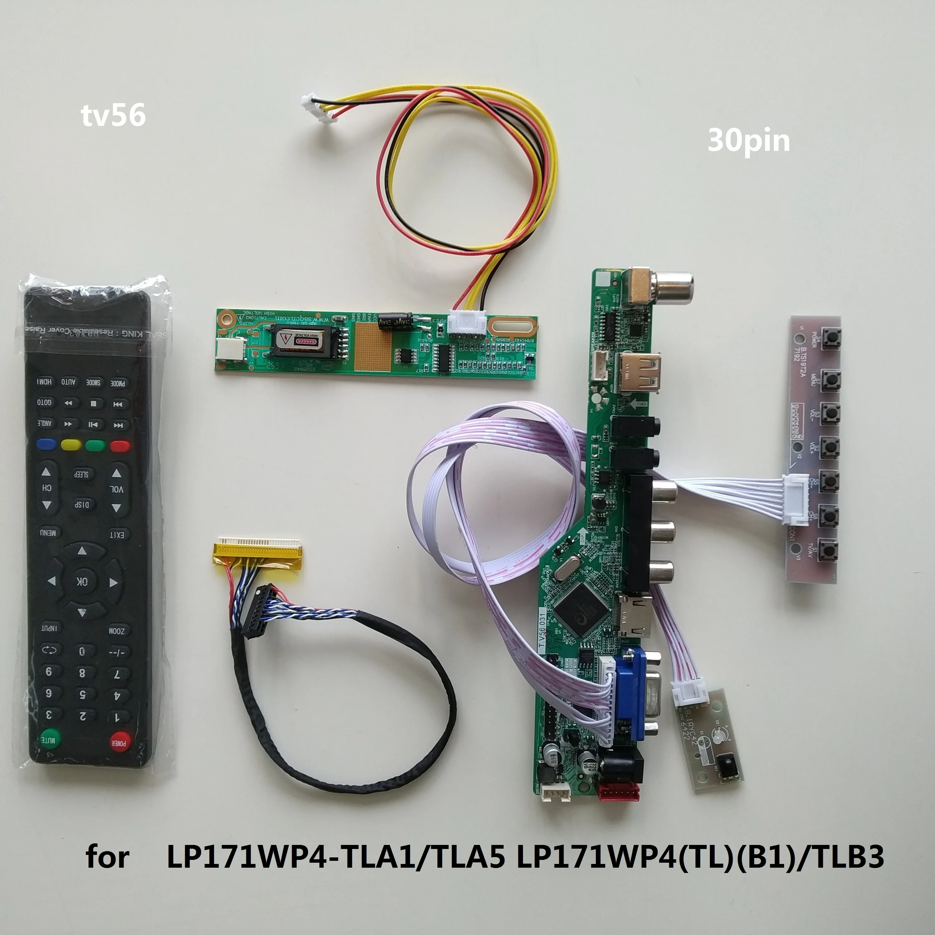 

TV USB LED LCD AV VGA HDMI AUDIO Controller Board For LP171WP4-TLA1/TLA5 LP171WP4(TL)(B1)/TLB3 1440Ч900 17.1"