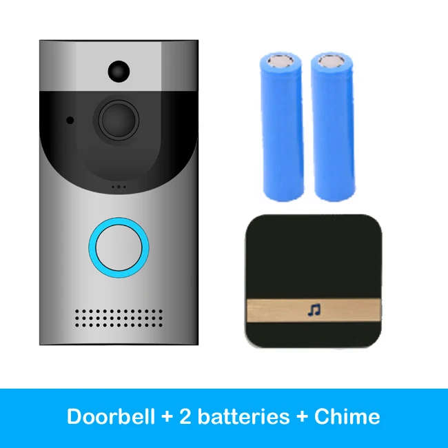 Option 3 Водонепроницаемый дверной звонок Камера B30 WI-FI видео-дверной звонок 720P Smart Ночное видение ИК IP Камера батарейное питание или 8 v-24 v зарядное устройство - Цвет: Option 3