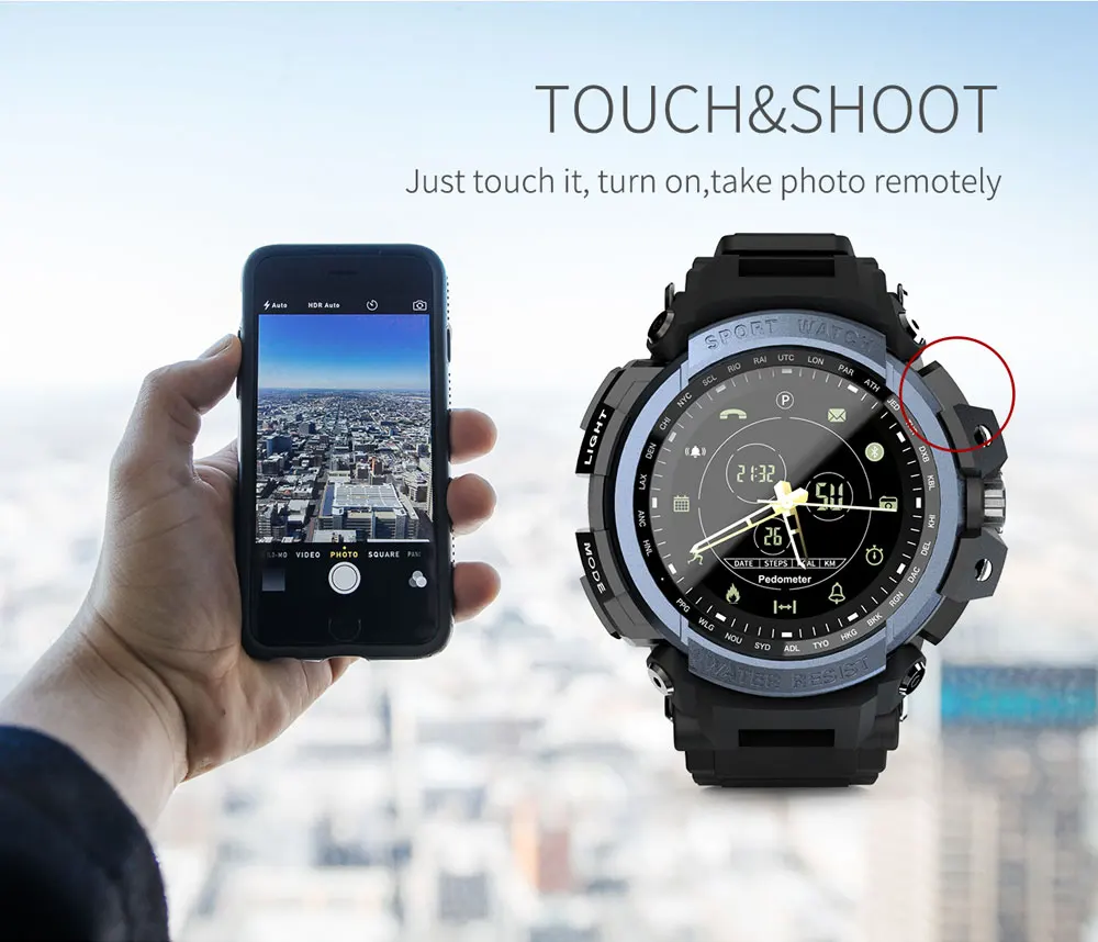 LOKMAT, спортивные Смарт-часы, профессиональные, 5 АТМ, водонепроницаемые, Bluetooth, напоминание о звонках, Цифровые мужские часы, умные часы для ios и Android