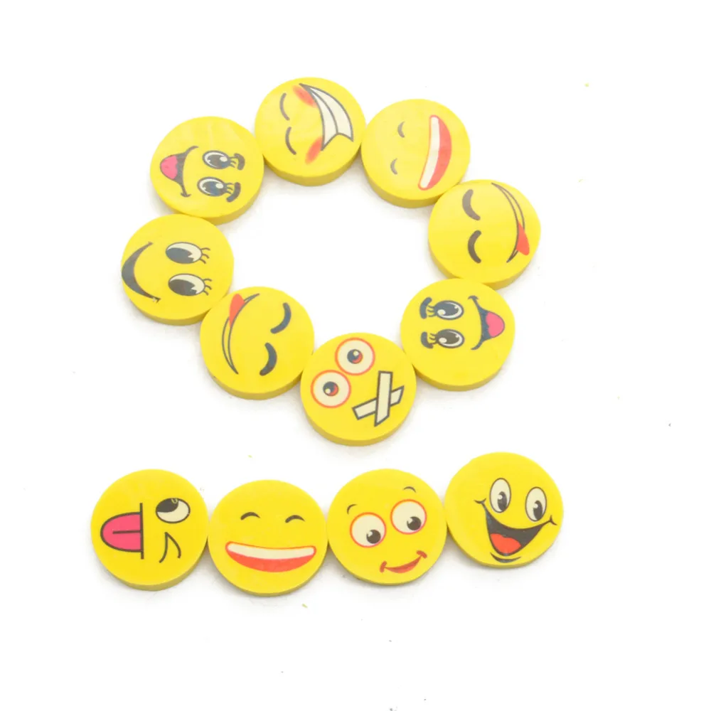 Lucu 12 Pcs Lucu Emoji Senyum Ekspresi Wajah Penghapus Karet