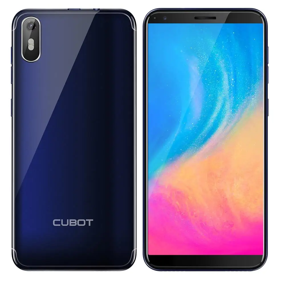 Cubot, J5, Android 9,0, 18:9, полный экран, 2 ГБ, 16 ГБ, 5,5 дюймов, MT6580, четырехъядерный смартфон, 2800 мА/ч, 3G, отпечаток пальца, две sim-карты