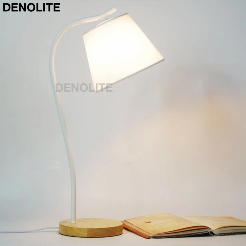 Бело черная железная настольная лампа DENOLITE для спальни гостиной современный