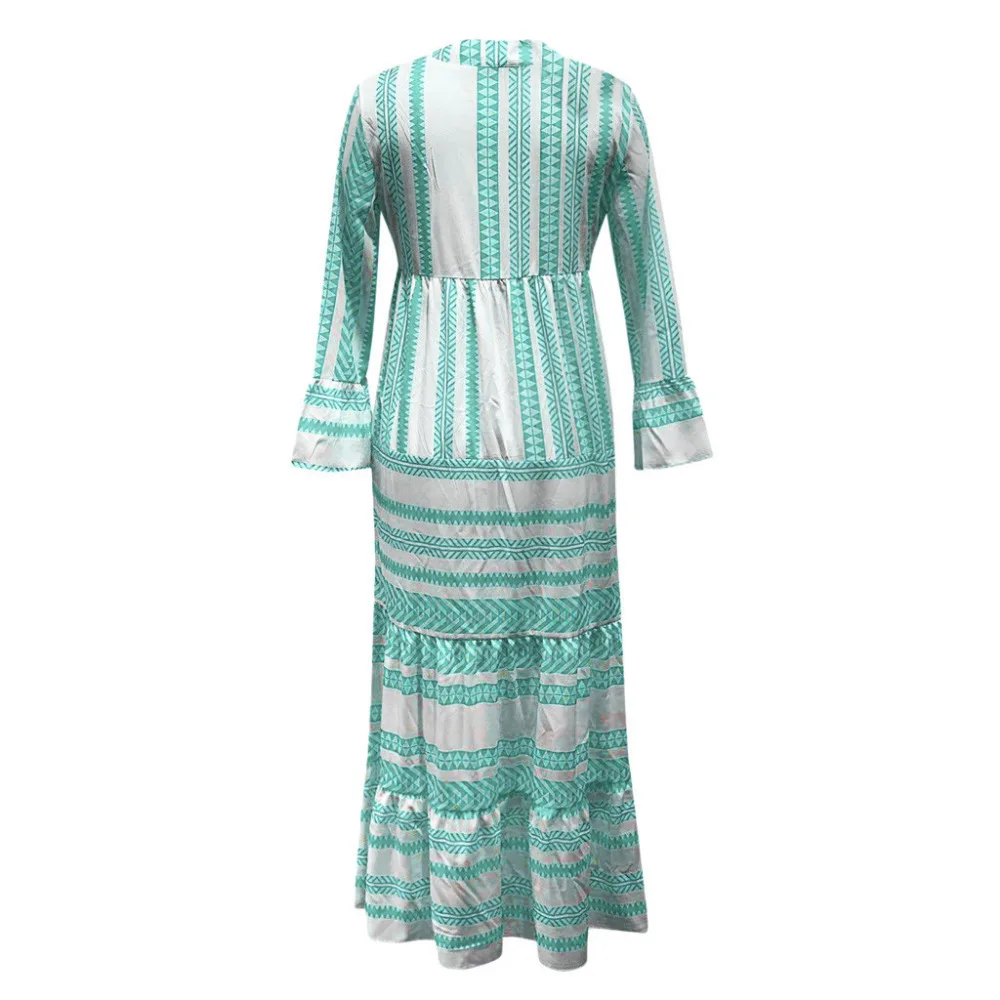 2019 summer woman printed long-sleeved beach dress long sexy sunscreen beach dress cover up pretty beach dress plus size 40J5 (17)
