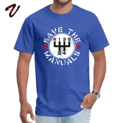 Men's Funny Save The Manual Transmission Cotton Crew Neck T - Shirt with Koi Pickle Design - Free Shipping - XXXL (Blue)