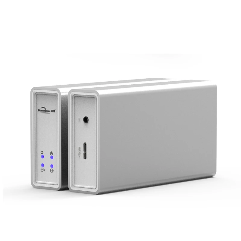

Dual array 2.5 inch hdd ssd enclosure sata high speed usb 3.0 portable aluminum hard disks external carry case support max 12 TB