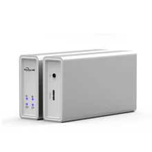 Dual array 2.5 inch hdd ssd enclosure sata high speed usb 3.0 portable aluminum hard disks external carry case support max 12 TB