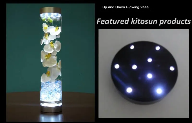 DHL Free Shipping 4 inch LED under vase light For Centerpiece Weding