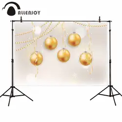Allenjoy фотографический фон Рождество мяч Блестящая лента снежинка роскошный праздник украшения для дома фотографии