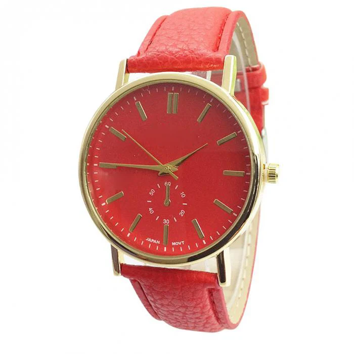 

Fashion Blue Watch Long Pointer Wristwatch PU Leather Casual Watch Analog Quartz Watch Women Dress Watch For girl Gift  XYY
