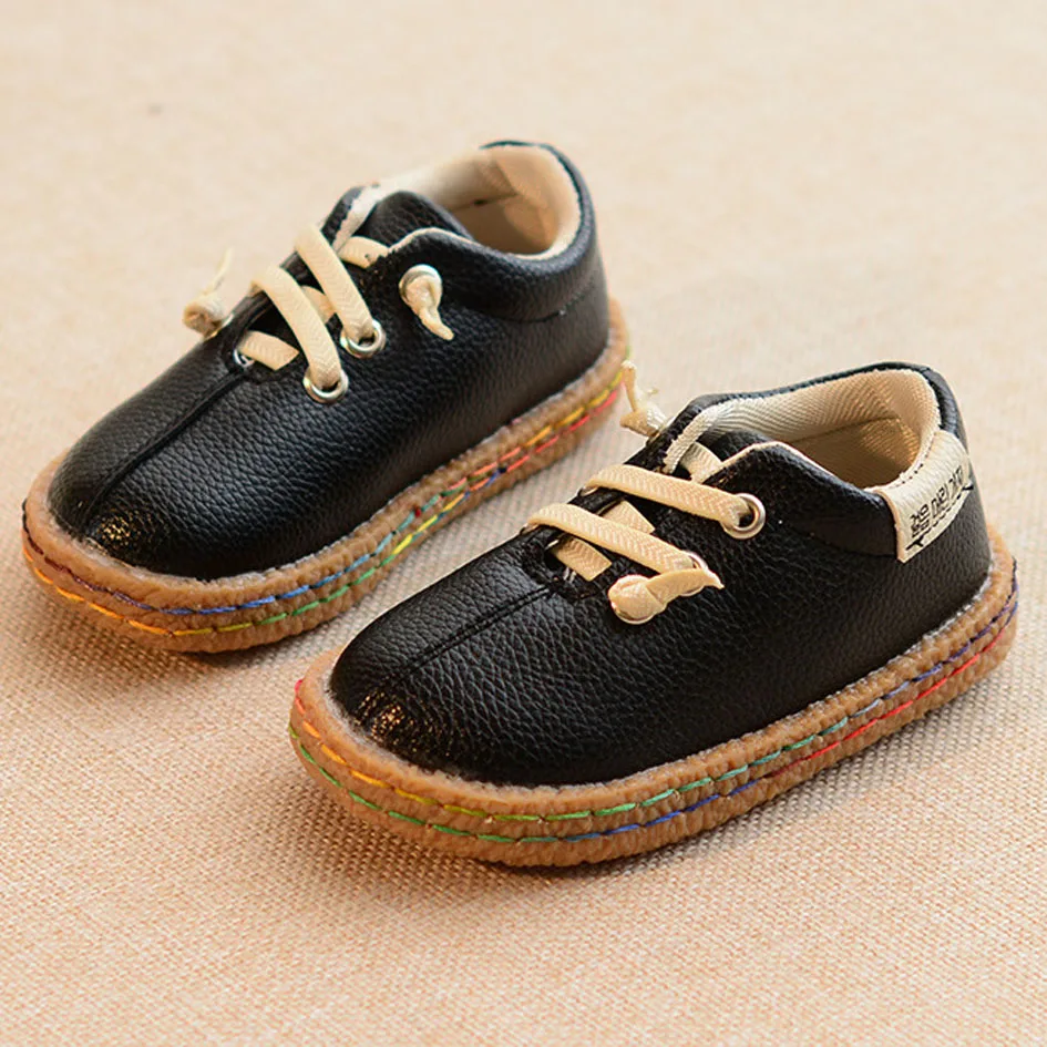 Kittin British Style Kids Casual Shoes Lace up Girls Shoes Toddlers