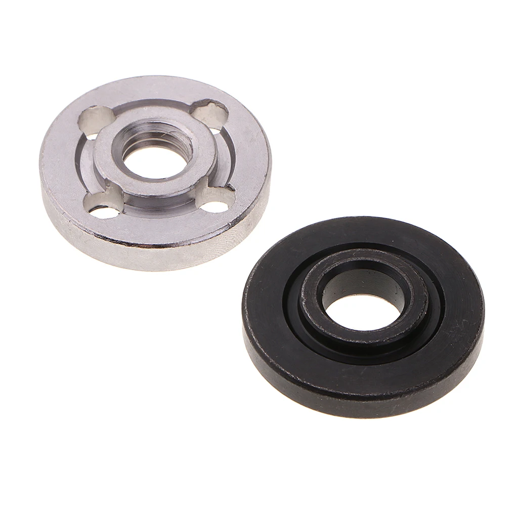 Angle Grinder Flange Nut for 100 Angle Grinder Steel Metal Inner Outer Flange Nut Outer Dia 30mm,Inner Dia 10mm Parts (2 Set)