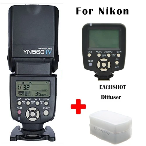 Yongnuo YN 560 IV + TX Flash Speedlite для камеры Nikon DSLR таких как D750 D700 D610 D600 D810 D800 D5300 D5200 D5100|set