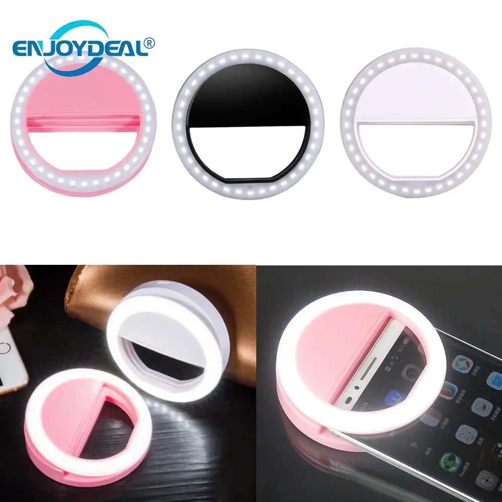 Селфи кольцо Зеркало макияж Чехол для телефона LED Light Flash UP Android мобильного