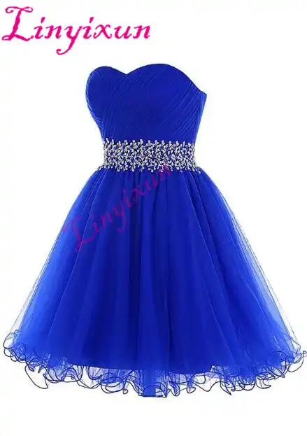 short royal blue prom dresses 2018
