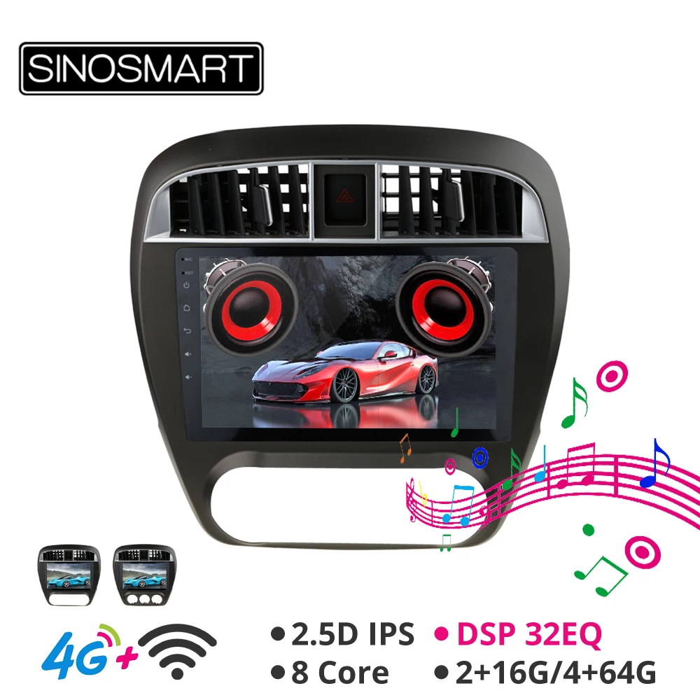 

Sinosmart Android 8.1 Car GPS Navigation Radio for Nissan Sylphy 2008-2012 2din 2.5D IPS/QLED Screen