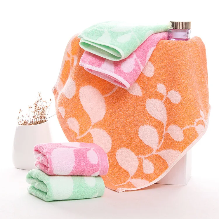 High quality Colorful flower kids hand towels super water absorbent big