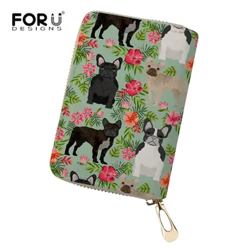

FORUDESIGNS Bull Terrier Travel Zipper Women Wallet Case Purse Organizer Bag Card Holder Business Ticket Pouch Packages Cover up