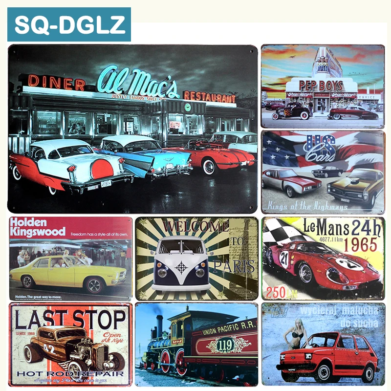 

[SQ-DGLZ]MOTEL STORE Metal Sign Vintage Metal Plates Cafe Pub Club Home Wall Decor Tin Signs Retro Plaque