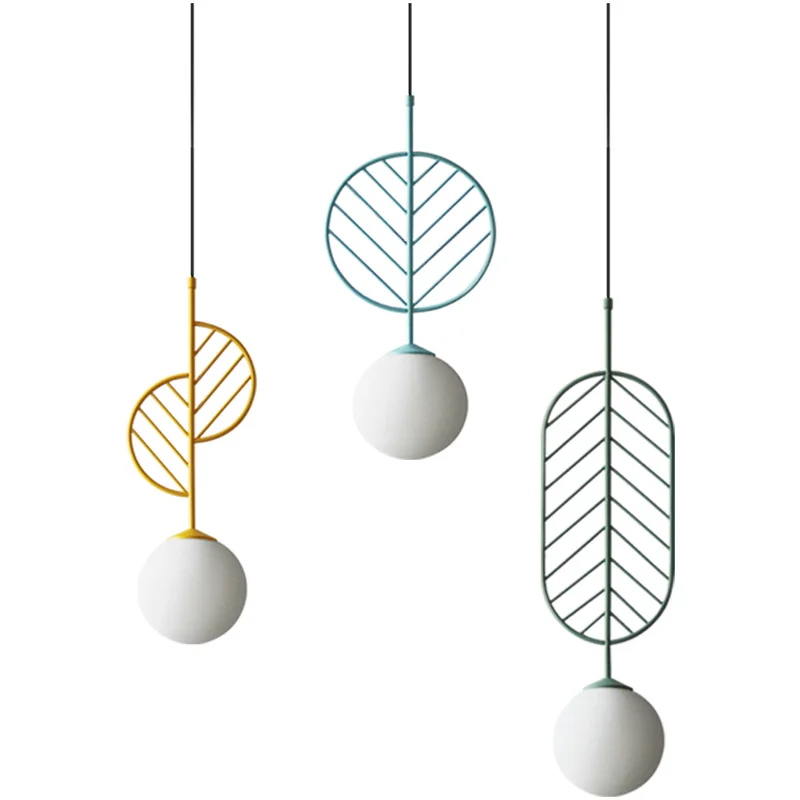 

Designer Leaf Pendant Lamps LED Kitchen Dining & Bar Pendant Lights Bedroom Lounge Bar Decorative Tubular Hanging Lamps Fixtures