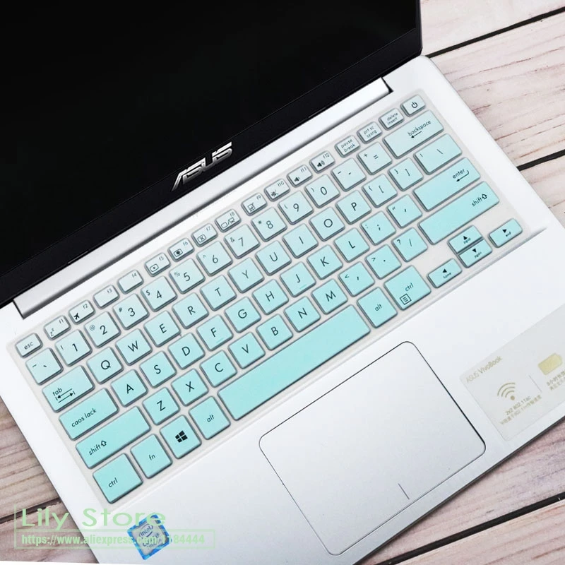 Клавиатура Защитная крышка для ноутбука 14 дюймов для ноутбука Asus Vivobook S14 X411Uf X411Ua X411 X411Un X411Ma X411N R421 - Цвет: Fademint