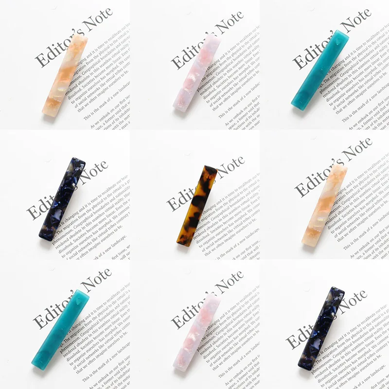 

Fashion Woman Hair Accessories Rectangle Hair Clip Acrylic Pin Metal Alloy Hairband Moon Circle Hairgrip Barrette Girls Holder