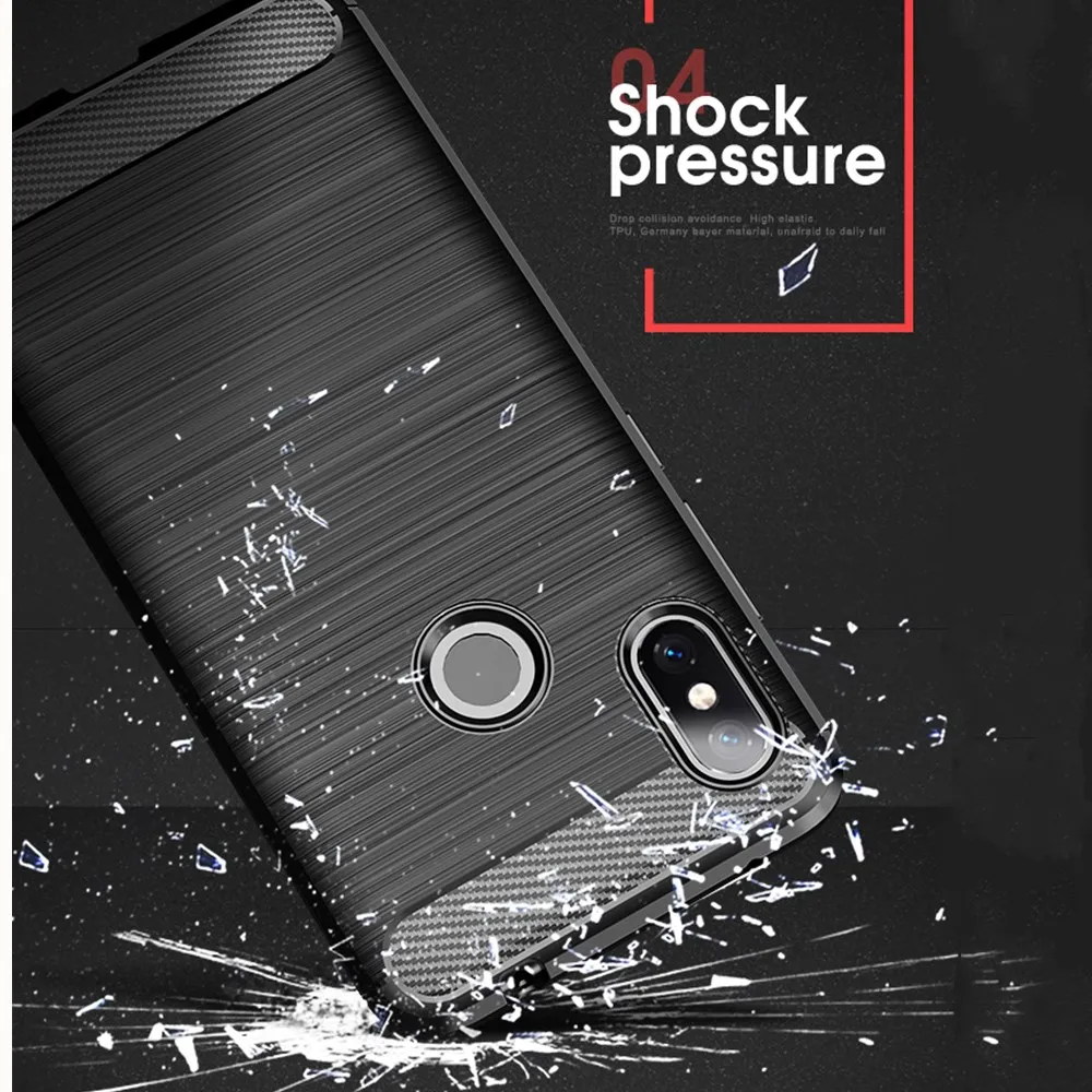 Carbon Fiber Cover For Xiaomi Redmi Note 6 Case Rubber Silicone Phone Cases For Xiaomi Redmi Note 6 Pro Back Case
