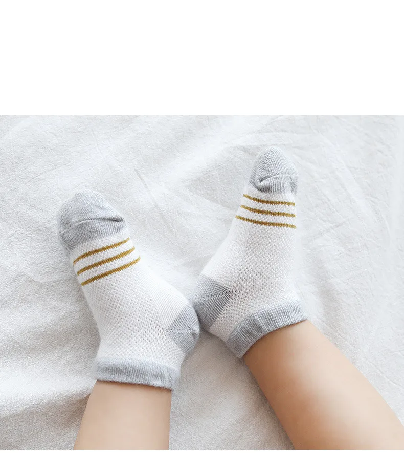 Новинка, весенне-летние тонкие детские носки из сетчатой ткани хлопковые носки с рисунками для детей носки для мальчиков и малышей