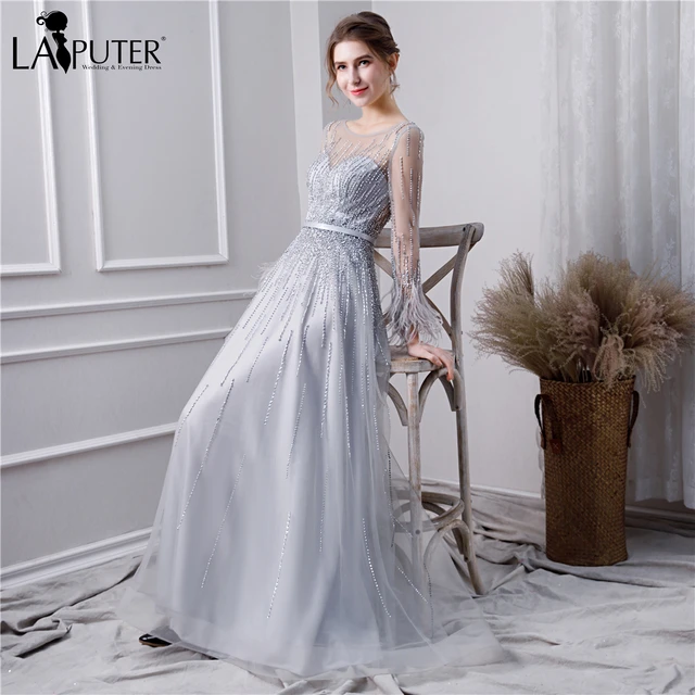 A Line Dresses in Silver