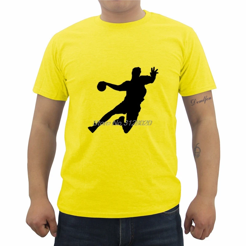 Новая футболка с принтом гандбола, летняя Мужская хлопковая футболка с коротким рукавом и круглым вырезом, модные мужские футболки, футболки для фитнеса, топы, уличная одежда