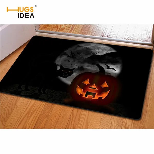 HUGSIDEA Книги по искусству Дизайн ковры ночь Хэллоуина 3D узор Коврик для дома пол декоративные Хэллоуин призрак летучая мышь Тыква коврики - Цвет: CB088U
