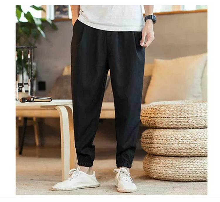 KUANGNAN/повседневные штаны в китайском стиле для мужчин, бегунов, японских уличных бегунов, Мужские штаны в стиле хип-хоп, Мужские штаны, 5XL,, весна