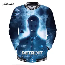 Detroit стать человеком куртка 3d печати кофты Горячая игра Осень Зима бейсбол куртки для мужчин/для женщин Кофты Пальто для будущих мам