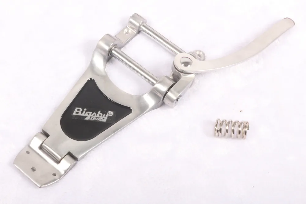 1pcs Premium Tremolo Vibrato Bridge bigsby B70 silver color Tailpiece Hollow Body Archtop for Semi-Hollow Jazz Guitar