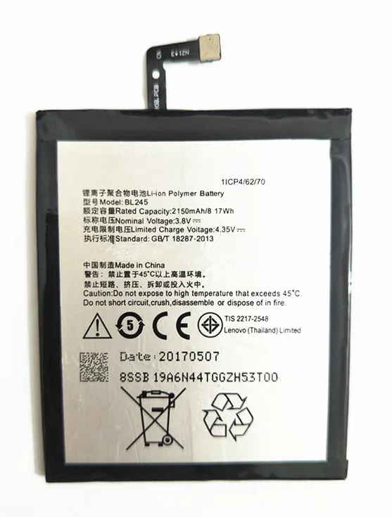 AZK новый аккумулятор BL245 2150 мАч для Lenovo S60 S60T S60W запасная батарея телефона большой