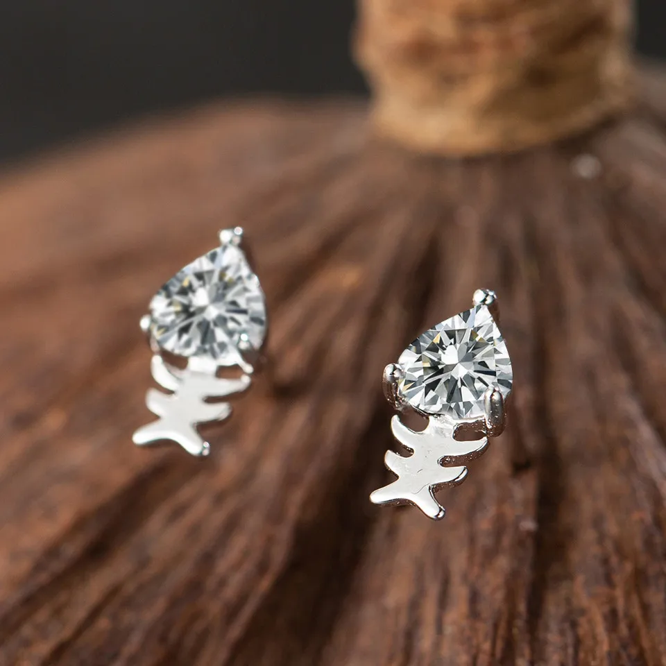 

100% 925 Sterling Silver Animal Stud Earrings for Women Fashion Small Earrings Fine Jewelry brincos oorbel oorbellen kolczyki