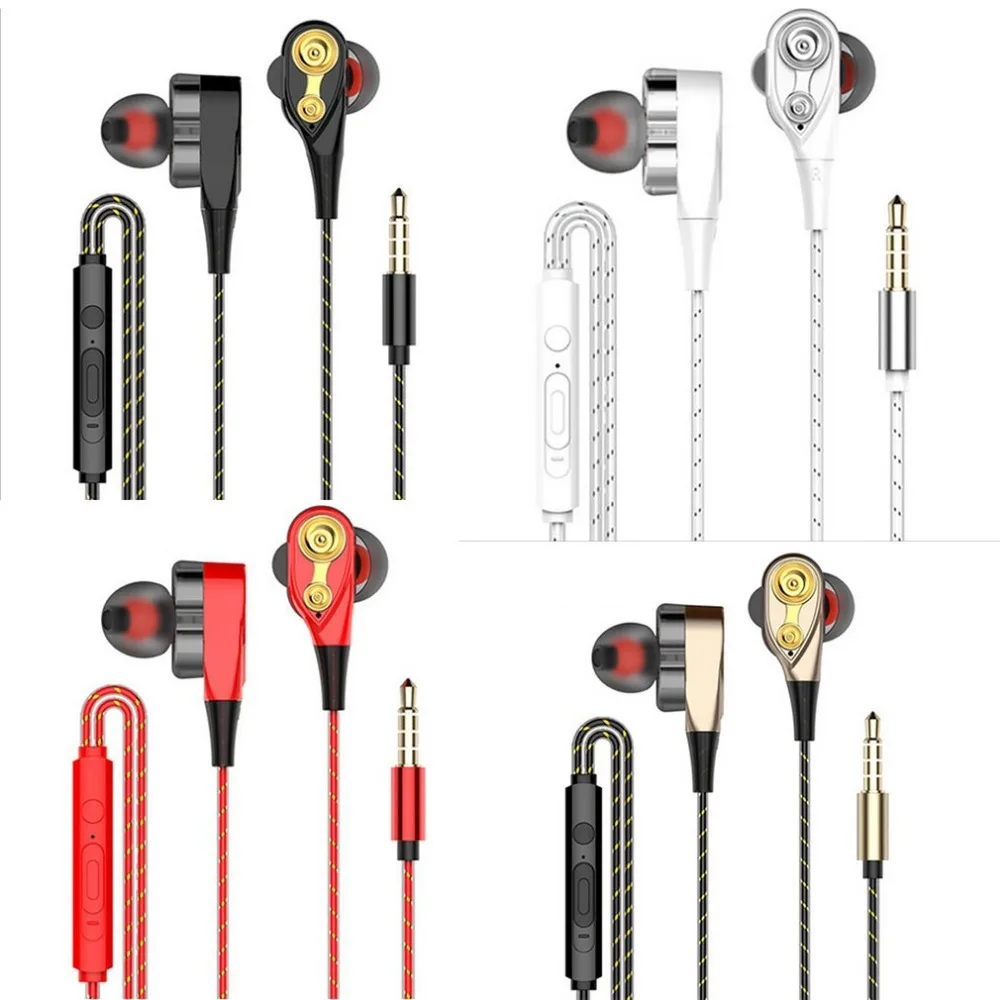 Wired Earphone High Bass Dual Drive Stereo In-ear Earphones With Microphone Computer Earbuds For Cell Phone(single speaker